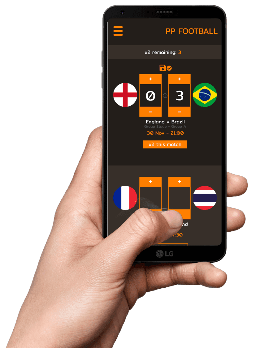 PP Football prediction gameplay screenshot